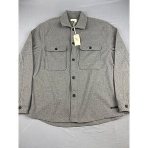 Civil Society Shirt Jacket XL Durbin Heather Charcoal Button Down Flap Pockets